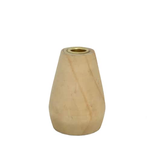 4&#x22; Pine Wood Taper Candle Holder by Ashland&#xAE;